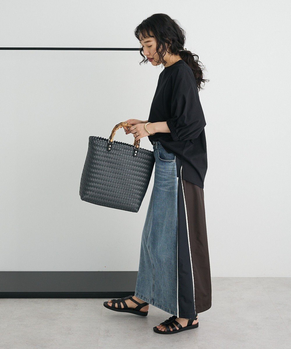 CRAFT STANDARD BOUTIQUE 接触冷感/UVカット スクエアボリュームスリーブプルオーバー 