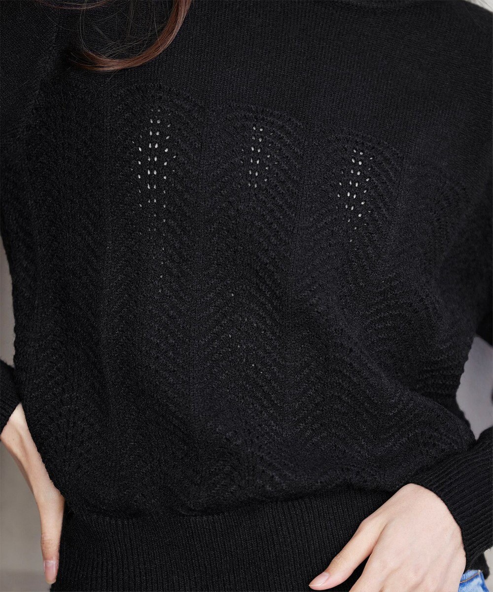 Tiaclasse 【洗える】ウェーブ編みニットプルオーバー 