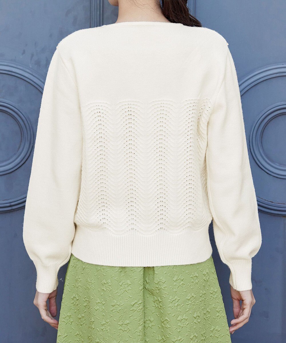 Tiaclasse 【洗える】ウェーブ編みニットプルオーバー 