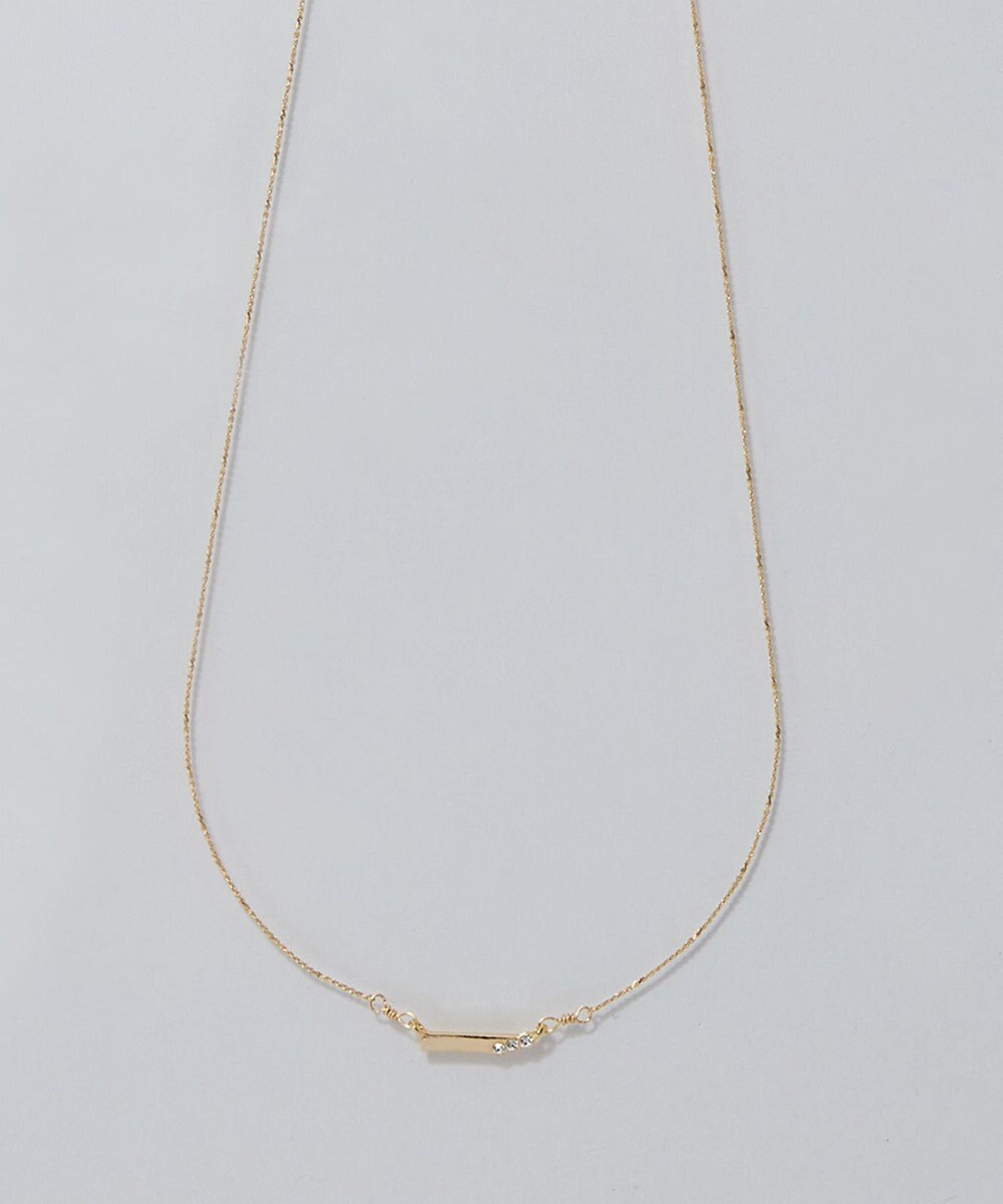 Phoebe 【金属アレルギー対応】ストレートバービジューネックレス　ゴールド 
