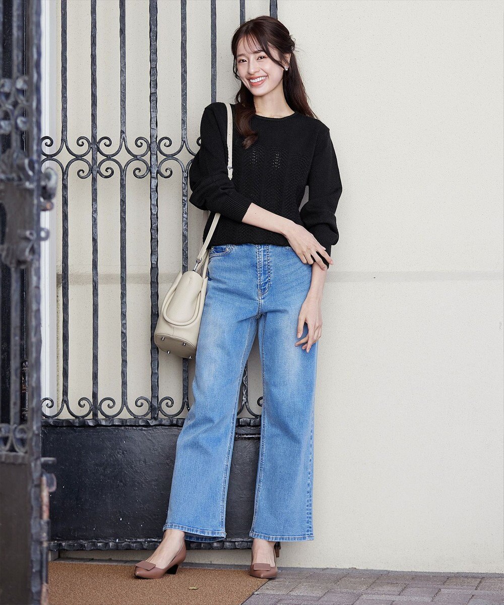 Tiaclasse 【洗える】ウェーブ編みニットプルオーバー 