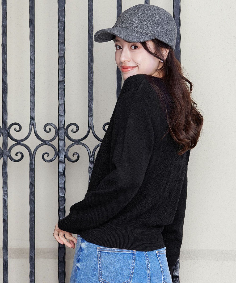 Tiaclasse 【洗える】ウェーブ編みニットプルオーバー 