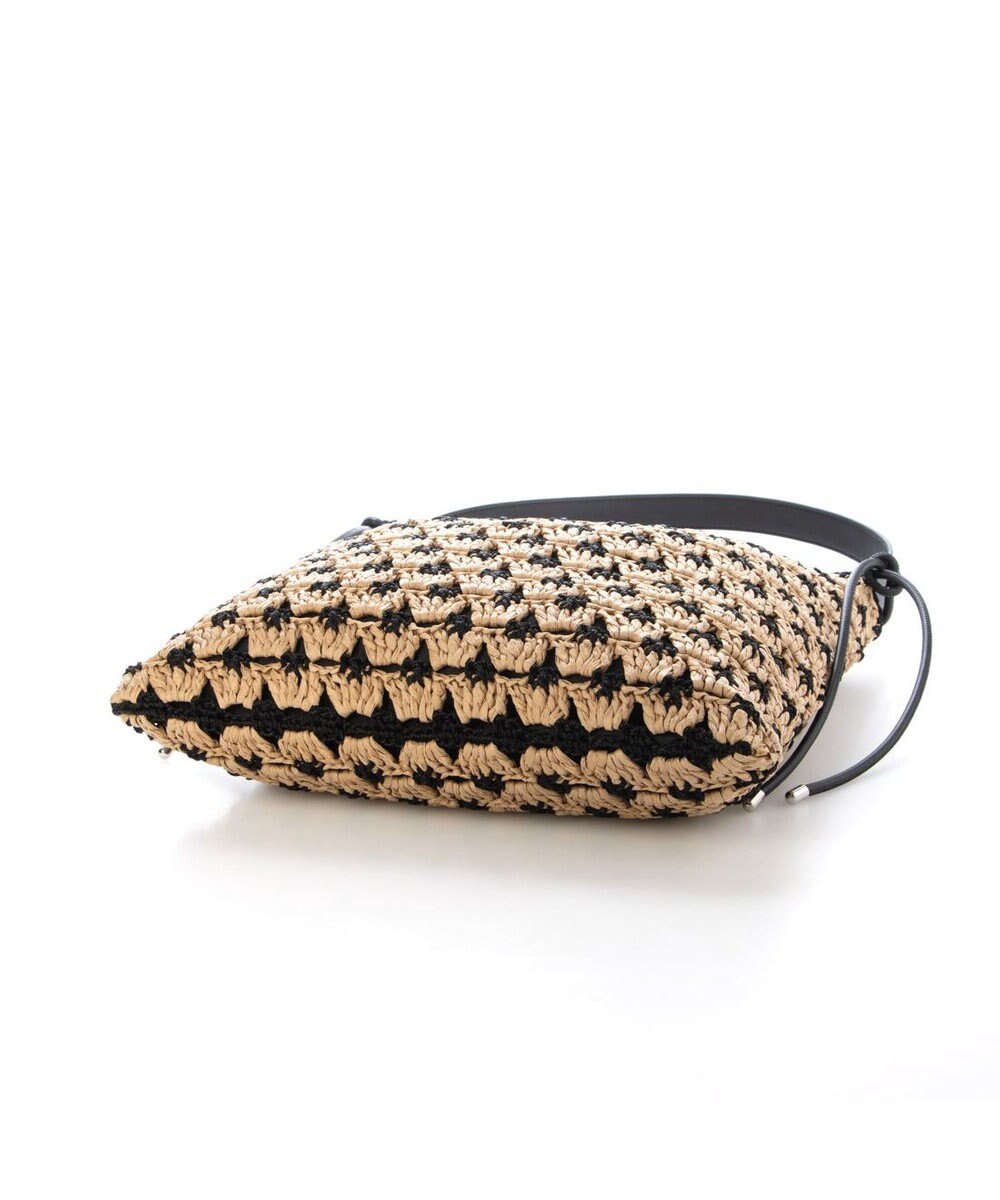 UNBILLION カシュカシュ cachecache / 配色編みワンハンドルトート カゴバッグ 