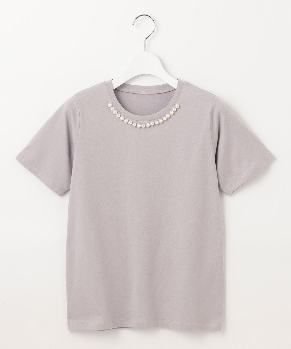 Feroux 【UVケア】パールネック Tシャツ 