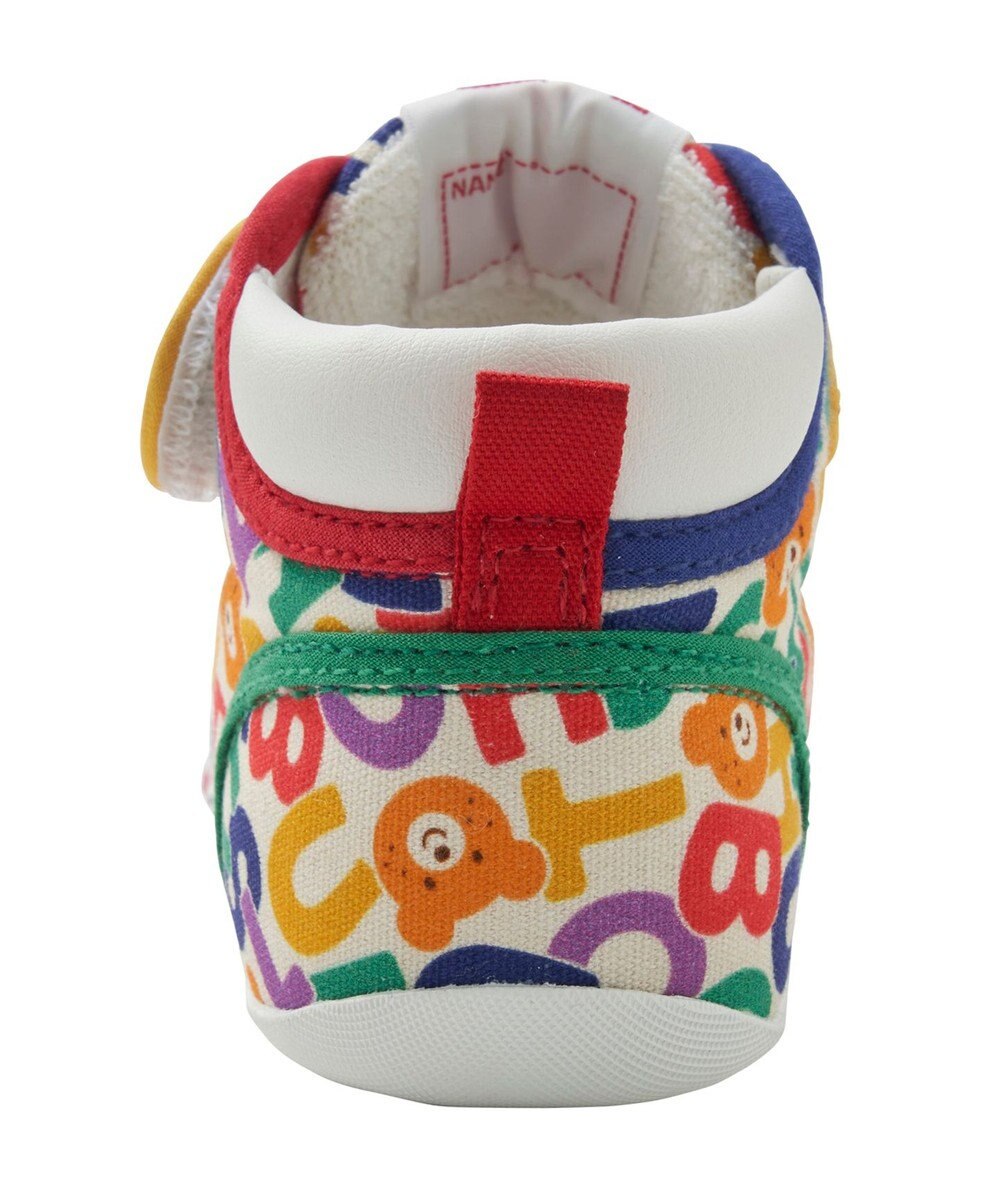 MIKI HOUSE HOT BISCUITS 【11.5-13.5cm】 ロゴ総柄 ファーストベビーシューズ 