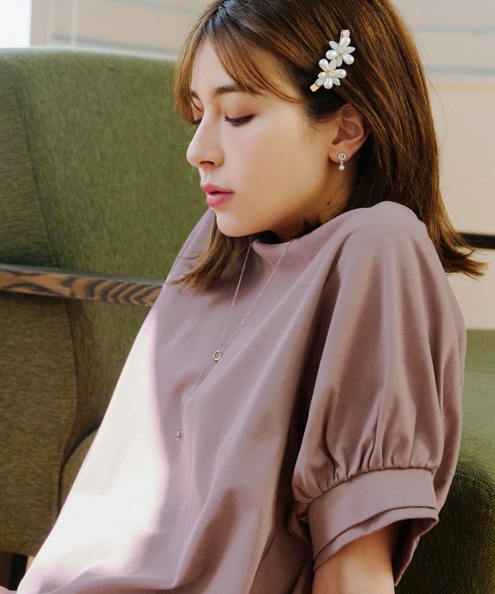 Tiaclasse 【UVケア・接触冷感】“あまラク” ボリュームパフスリーブカットソーチュニック 