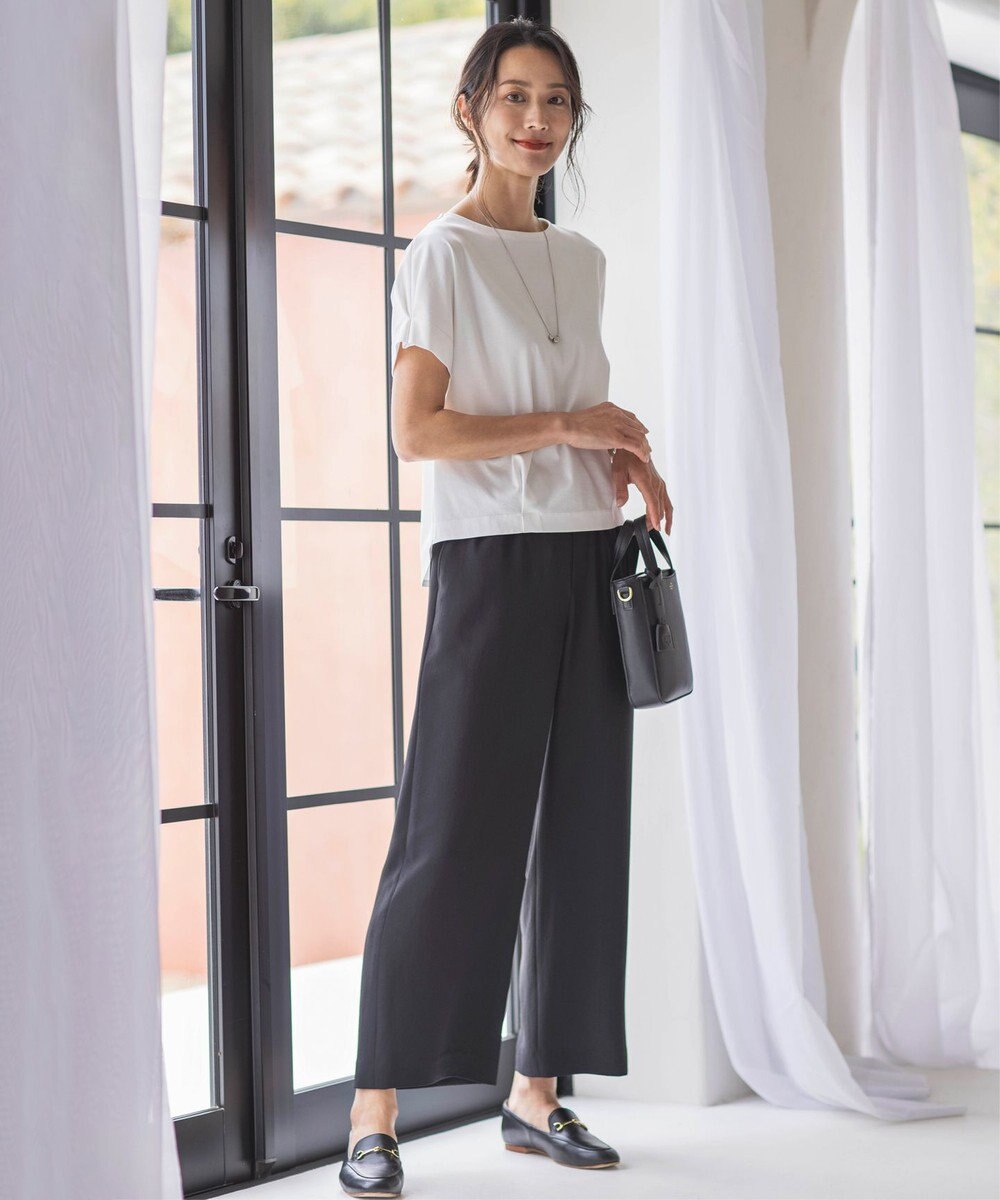 J.PRESS LADIES S 【WEB限定カラーあり・洗える】Lightジョーゼット ワイド パンツ 