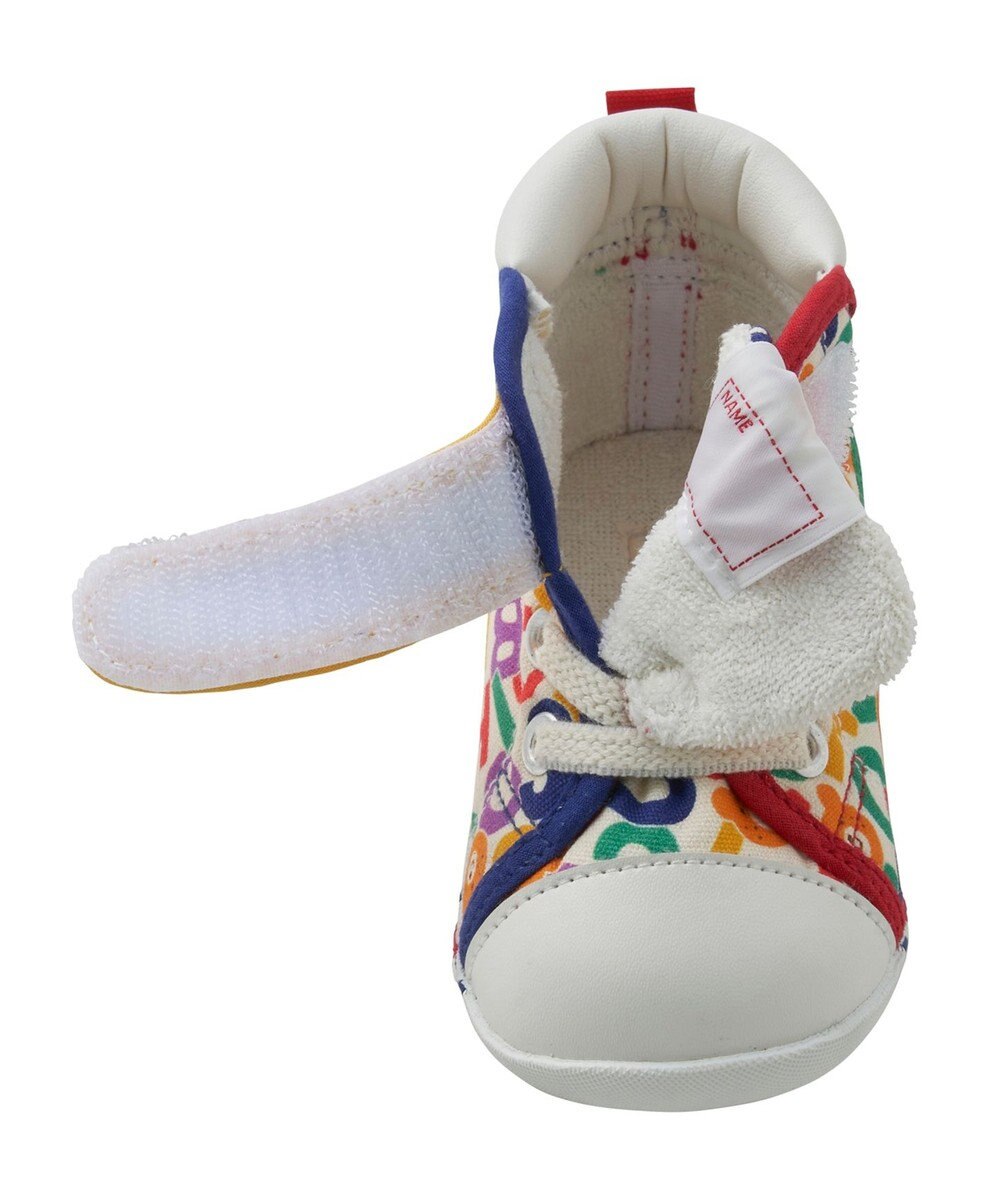 MIKI HOUSE HOT BISCUITS 【11.5-13.5cm】 ロゴ総柄 ファーストベビーシューズ 