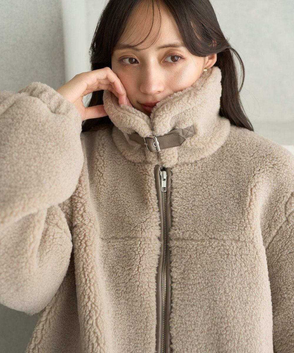 earth music&ecology ボアルーズブルゾン 