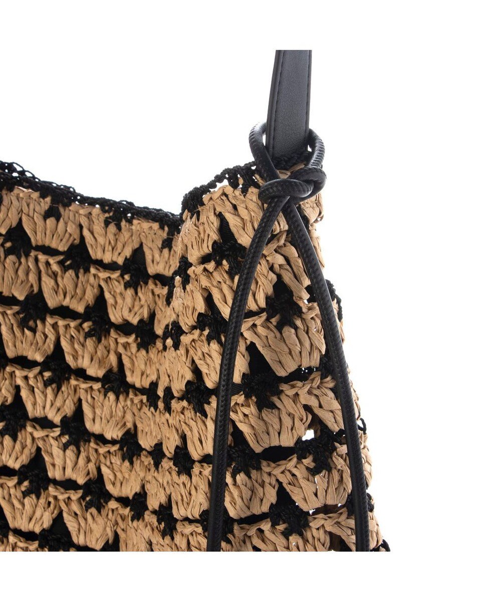 UNBILLION カシュカシュ cachecache / 配色編みワンハンドルトート カゴバッグ 