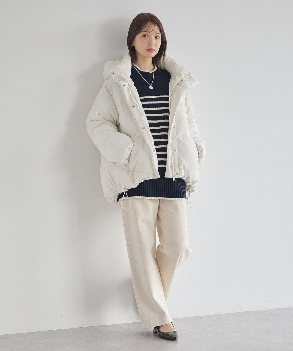 earth music&ecology 【毛玉防止 / 洗濯機洗い可】アンチピリングモックネックバックスリットニット 