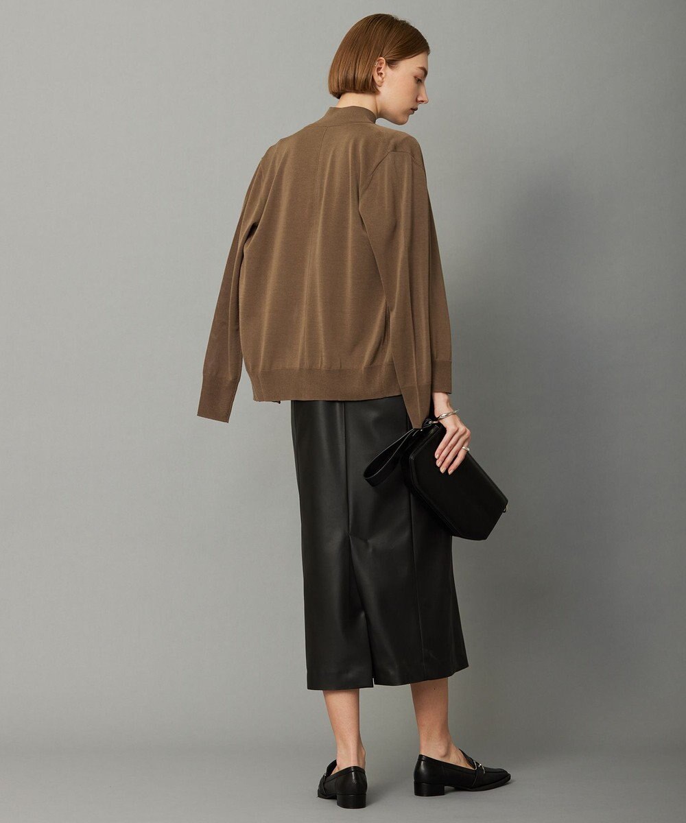 ICB 【洗える】 ウールアセテートハイゲージ カーディガン 