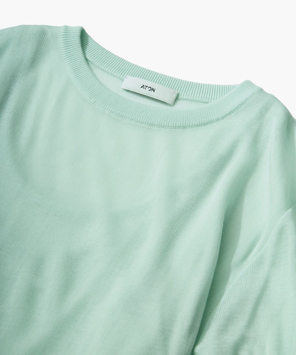 ATON TENCEL SILK CIRCULER RIB | クルー＆タンクレイヤード 