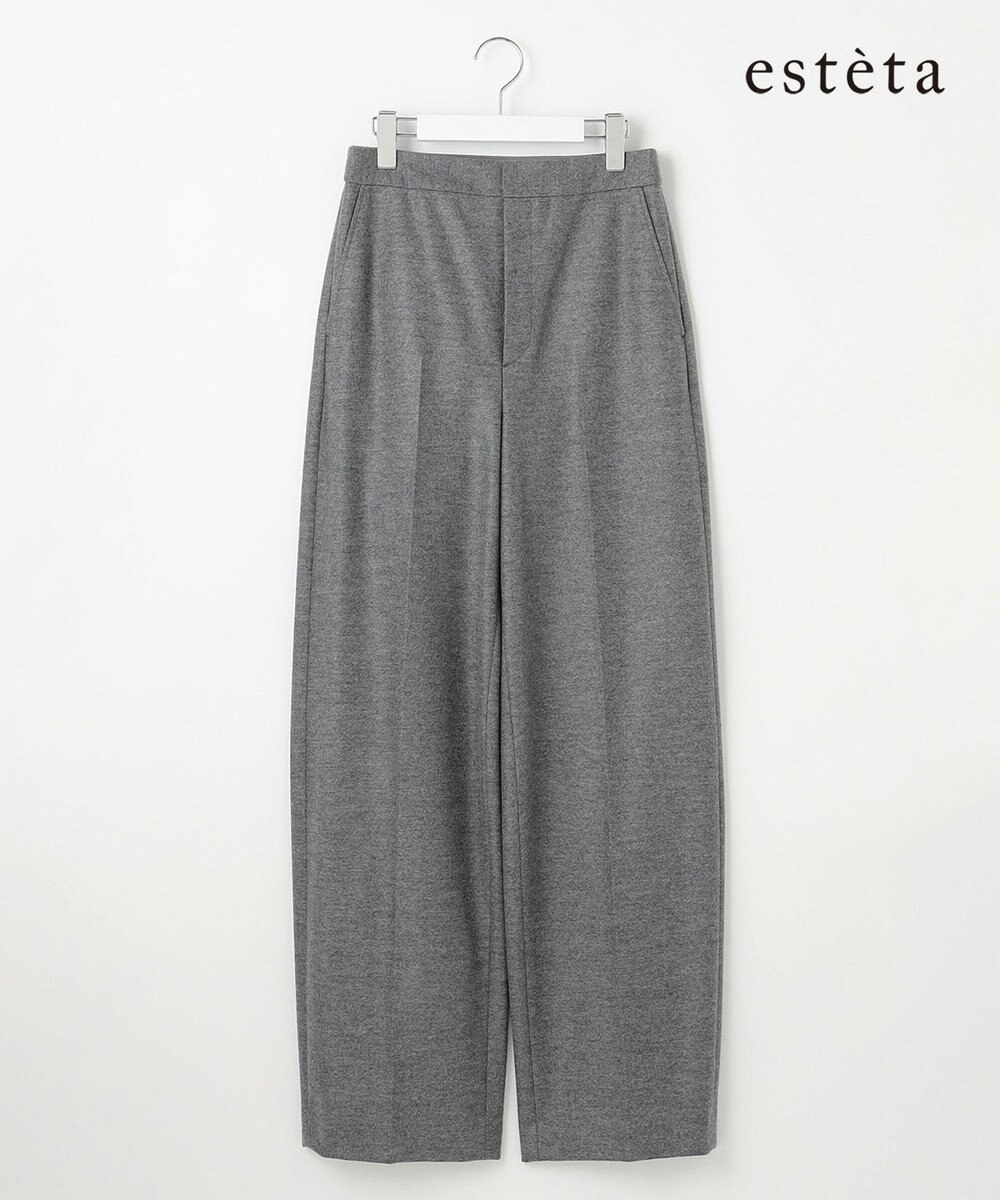 23区 【エステータ】ウールツイルジャージー ワイドパンツ 