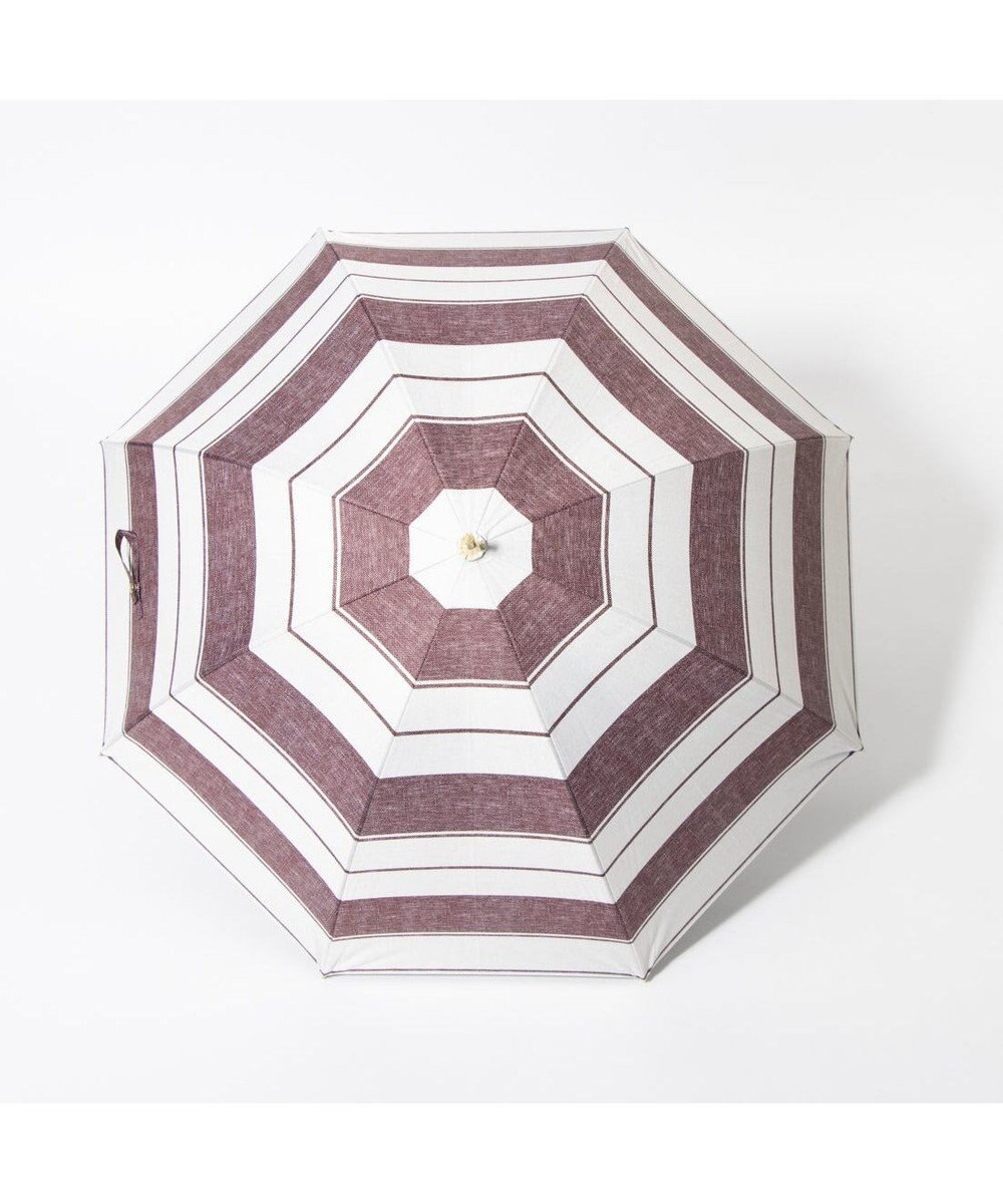 UNBILLION cache nez / 麻調ボーダーバルーンショートパラソル 