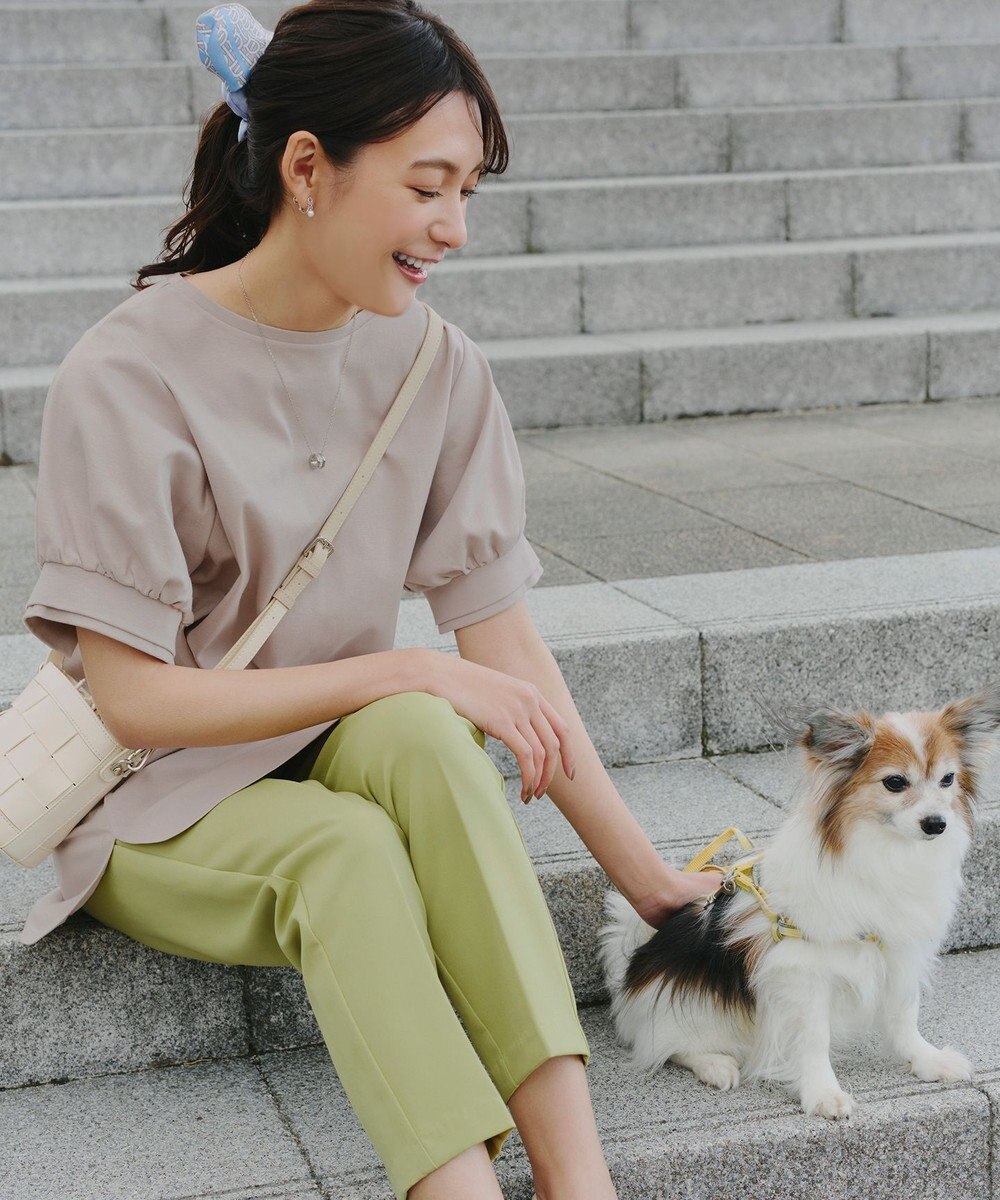 Tiaclasse 【UVケア・接触冷感】“あまラク” ボリュームパフスリーブカットソーチュニック 