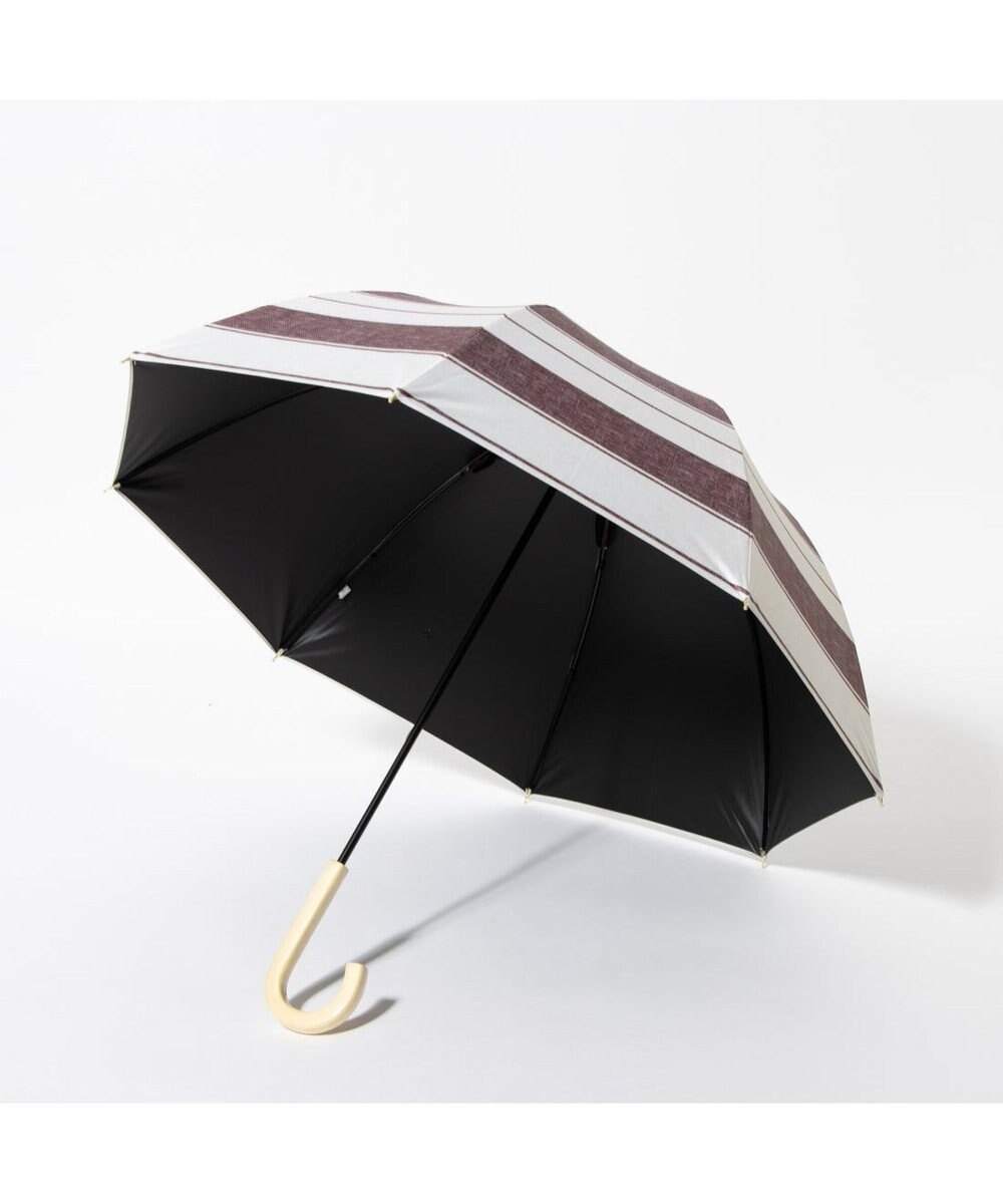 UNBILLION cache nez / 麻調ボーダーバルーンショートパラソル 
