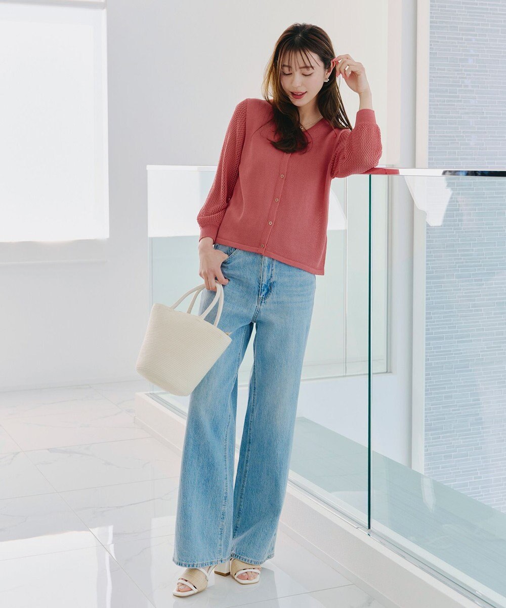 Tiaclasse 【小倉優子さん着用】ラタン風配色ストラップサンダル 