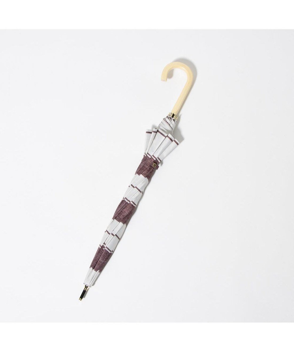 UNBILLION cache nez / 麻調ボーダーバルーンショートパラソル 