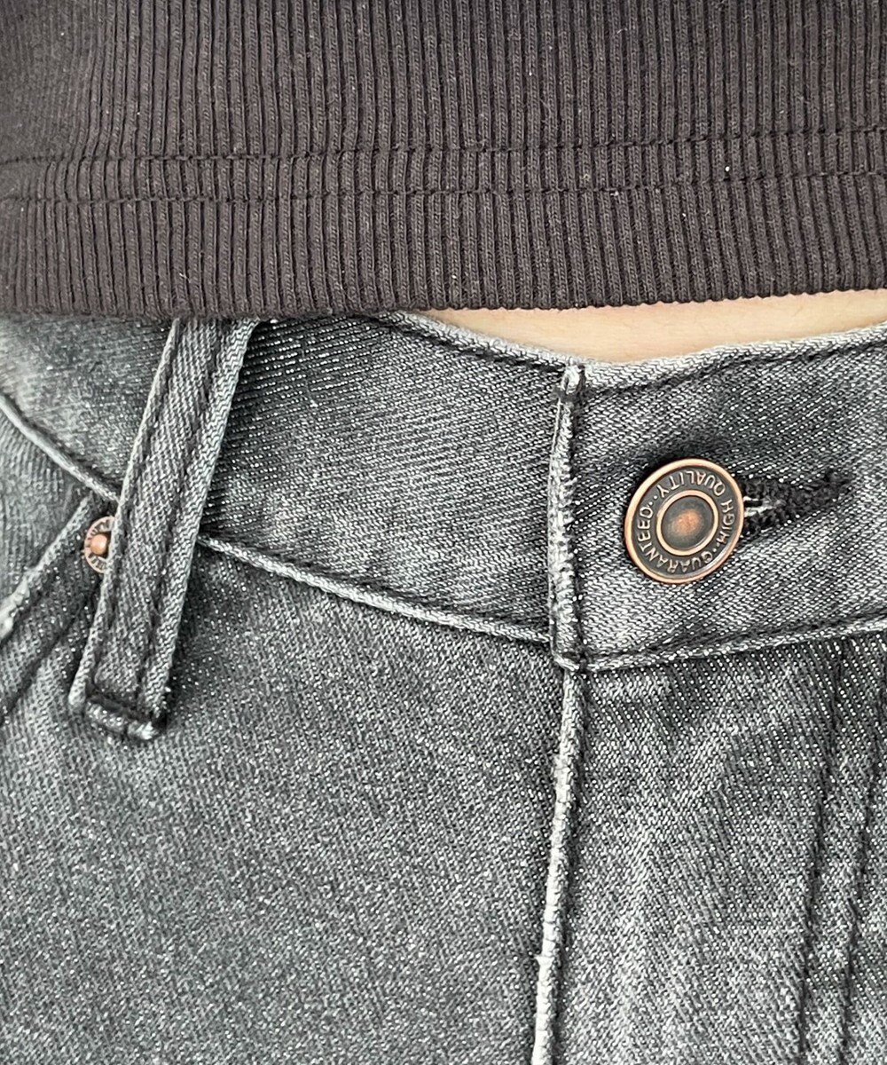 WEGO 【SMサイズ展開】サイドカットデニムストレートパンツ 