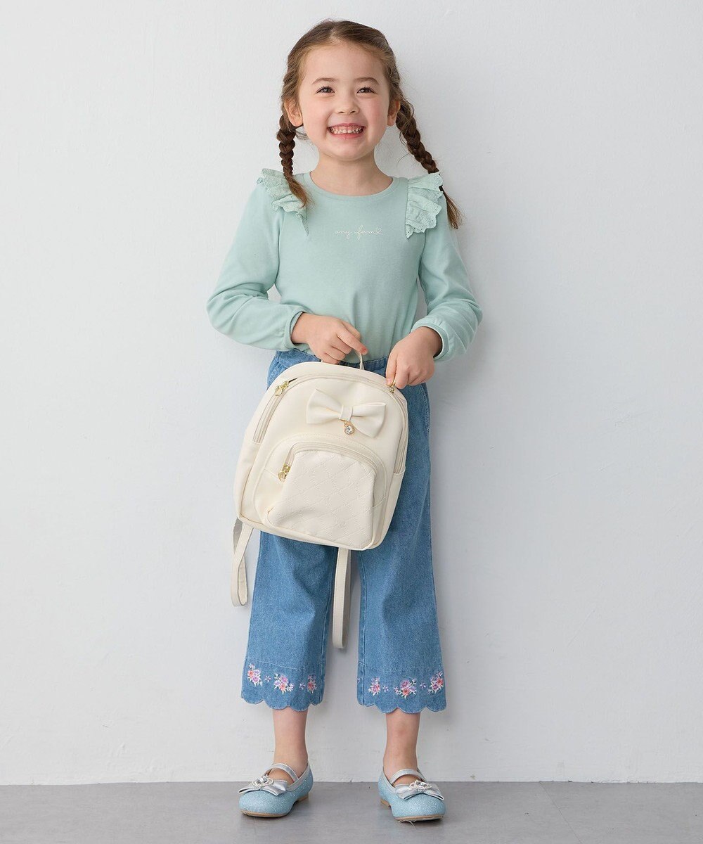 ANY KIDS 肩レース長袖Tシャツ 