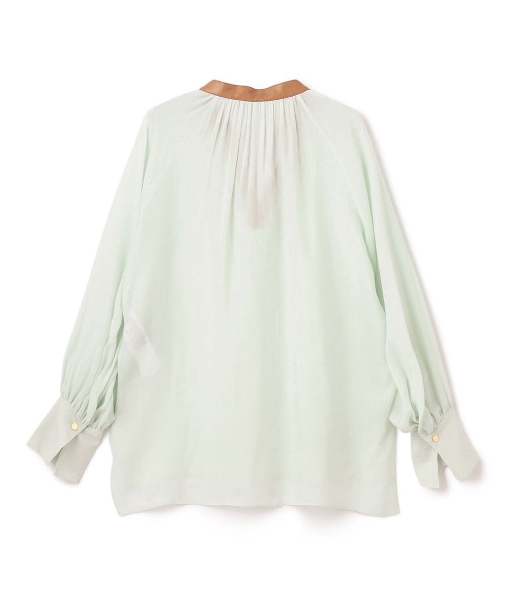 BEIGE， PAULINE / レザーコンビブラウス 