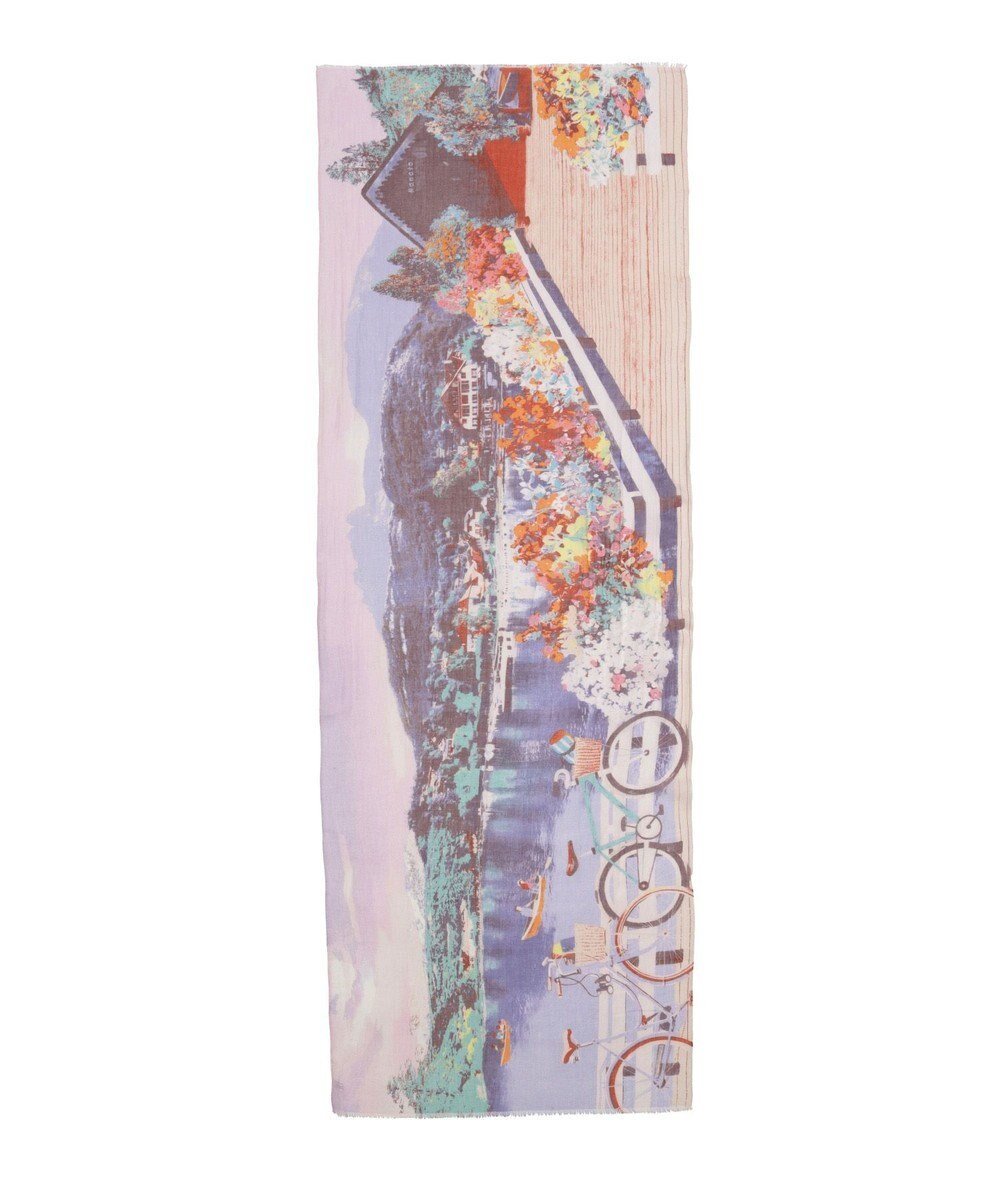 MOONBAT ハナト (Hanato) シルクコットンストール レイクサイド 197cm×70cm 