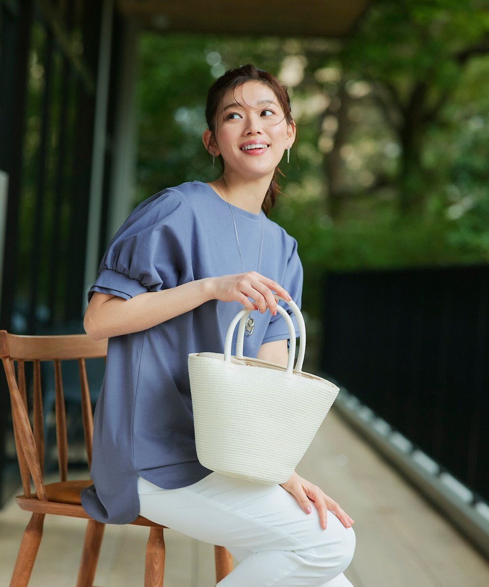 Tiaclasse 【UVケア・接触冷感】“あまラク” ボリュームパフスリーブカットソーチュニック 