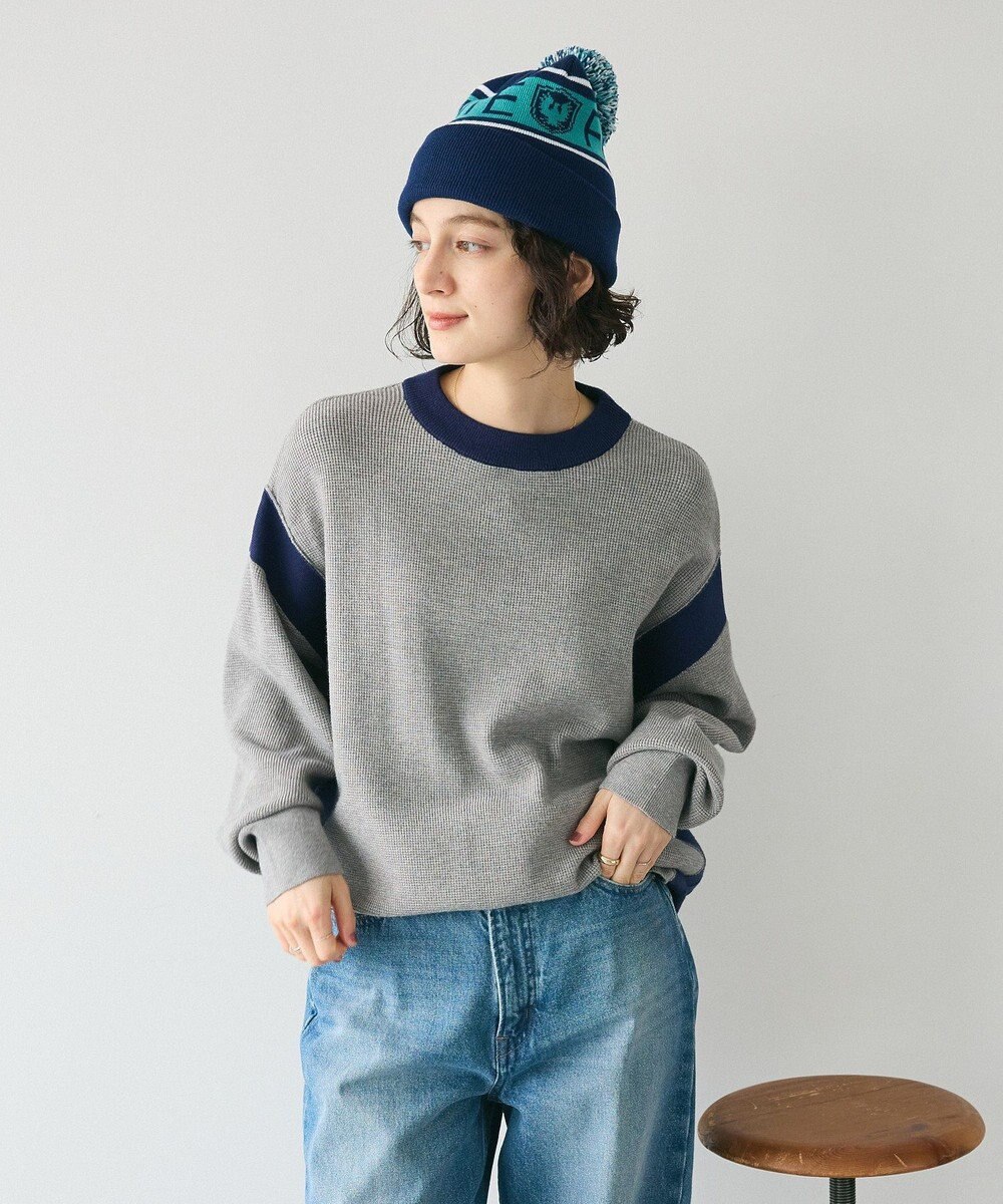CRAFT STANDARD BOUTIQUE 洗える/とてもち配色ニットプルオーバー/24AW 