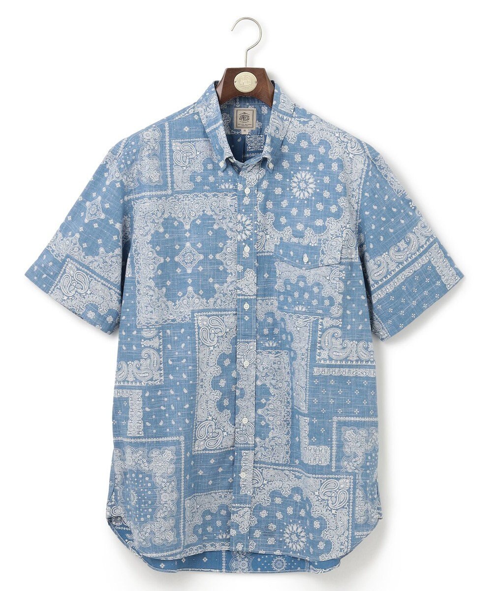 J.PRESS MEN 【KING SIZE】ペイズリーバンダナプリント シャツ 