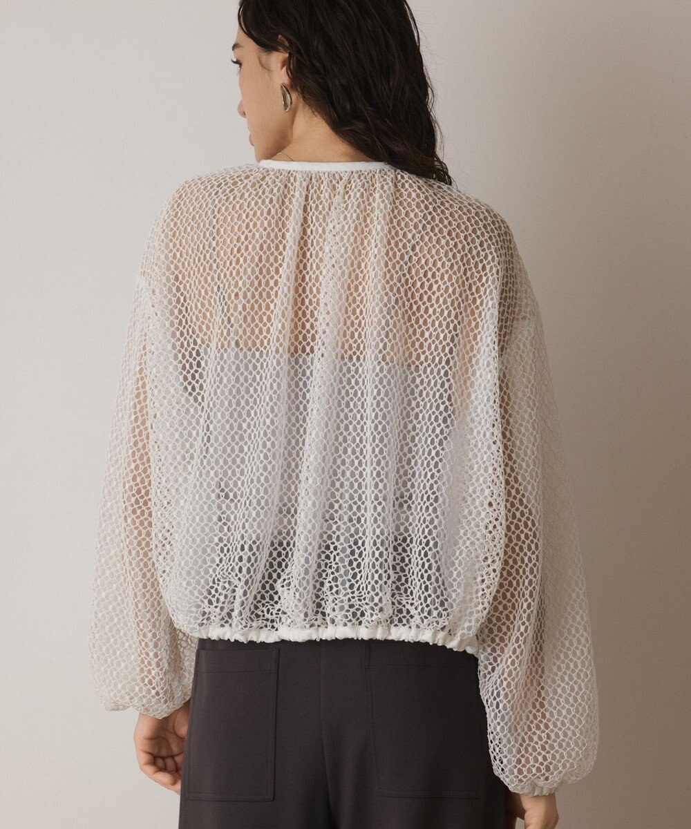 GRACE CONTINENTAL メッシュギャザーブルゾン 