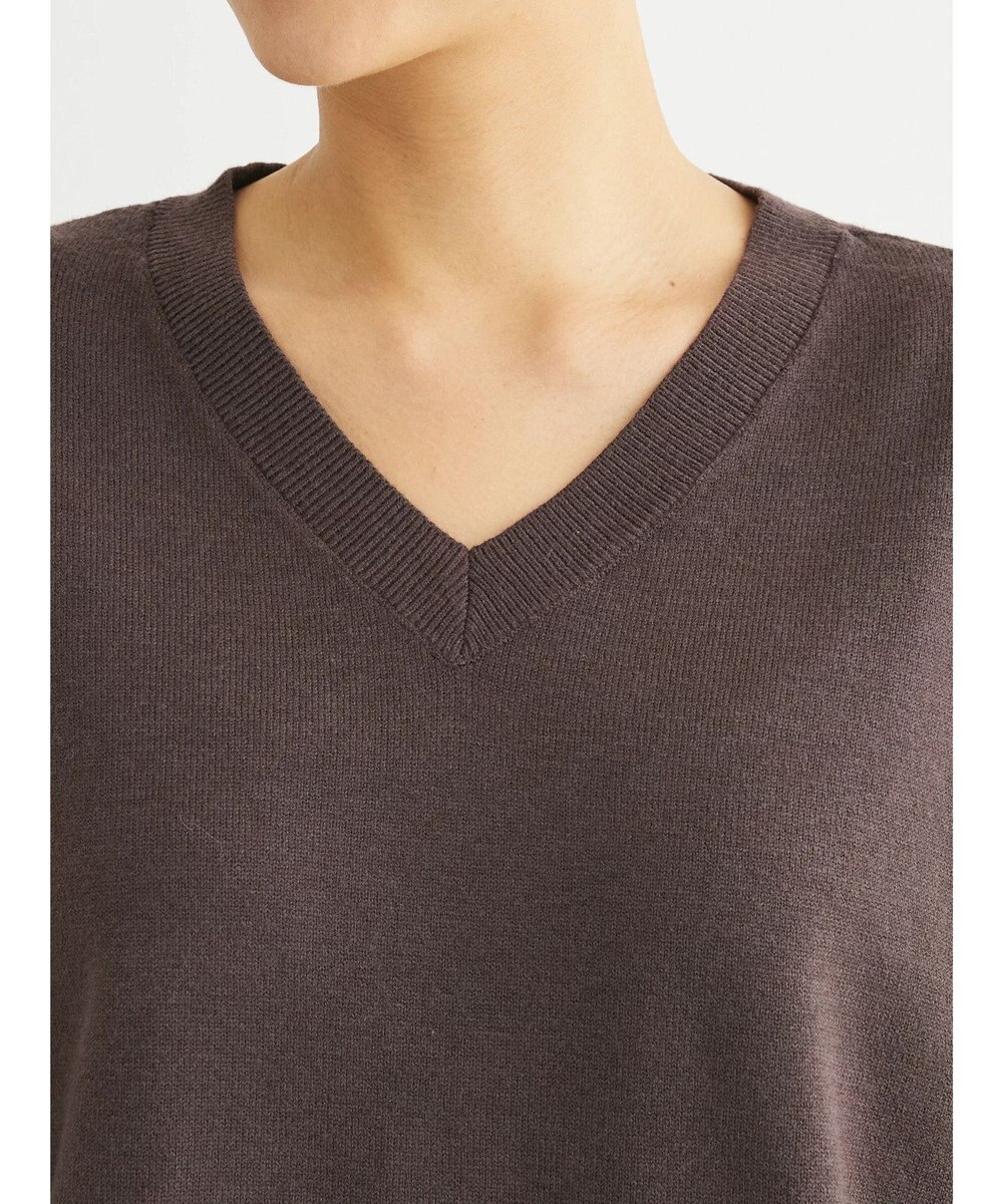 Green Parks もちやわ　Ｖネック前後差プルオーバー 