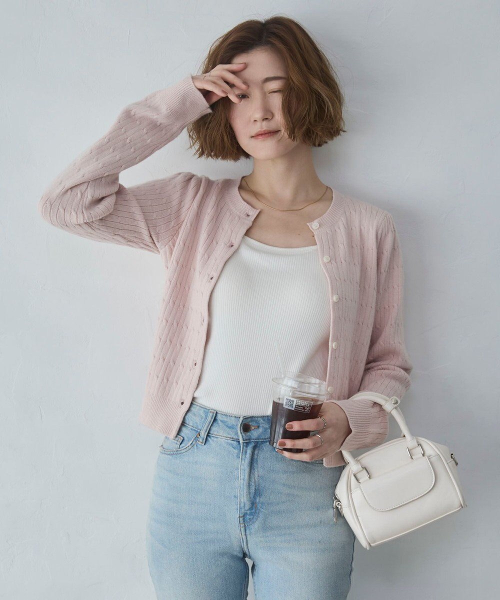 WEGO 【26年春新作】別注USPOLOケーブルニットカーデ 