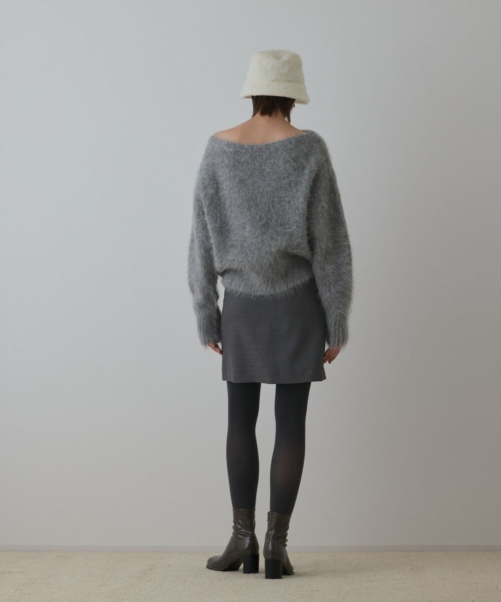 GRACE CONTINENTAL ウールギャバミニスカート 