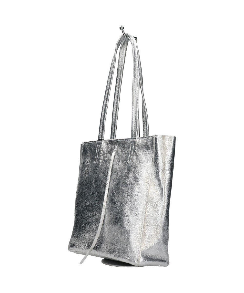 INTER-CHAUSSURES 【ANDREA CARDONE】メタリックレザーミディアムトートバッグ 