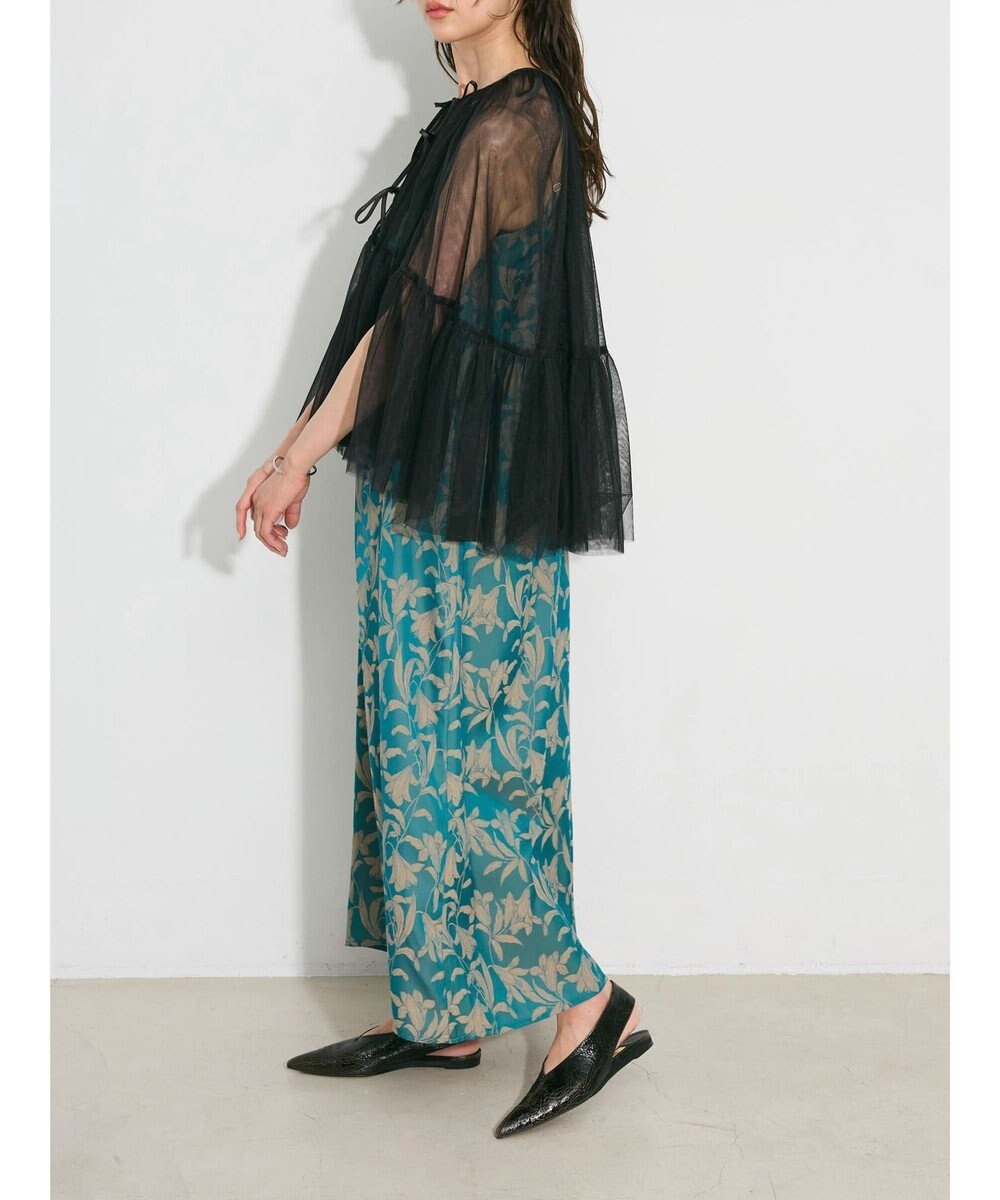 Green Parks リボンチュールデザインブラウス 