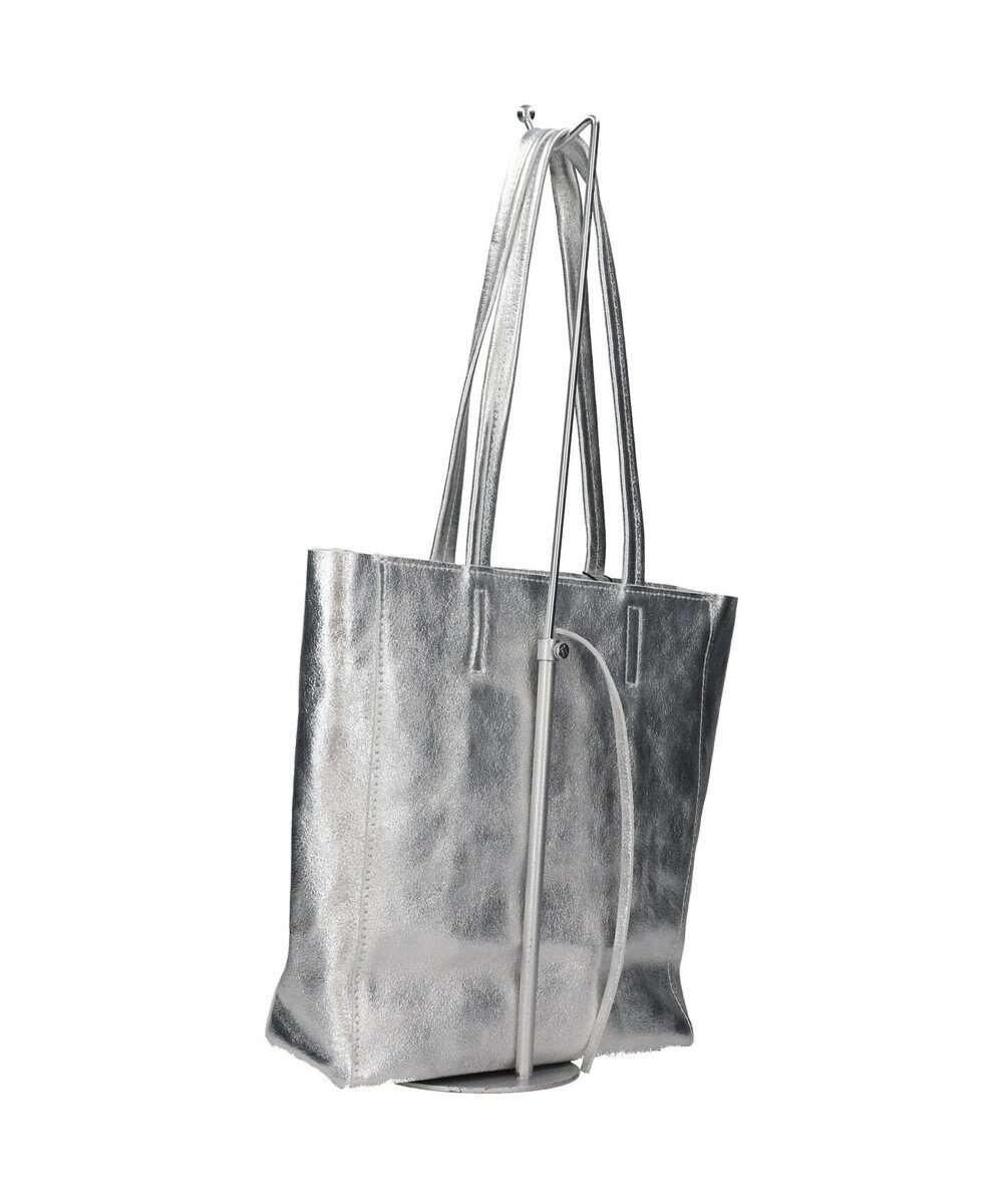 INTER-CHAUSSURES 【ANDREA CARDONE】メタリックレザーミディアムトートバッグ 