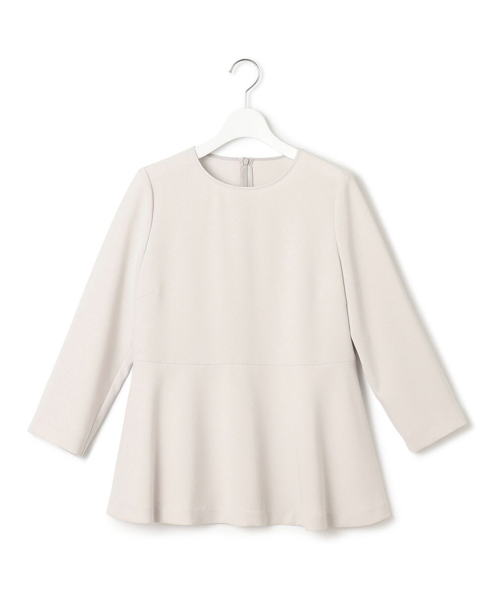 23区 【洗える】トリアセダブルジョーゼット ペプラム ブラウス 