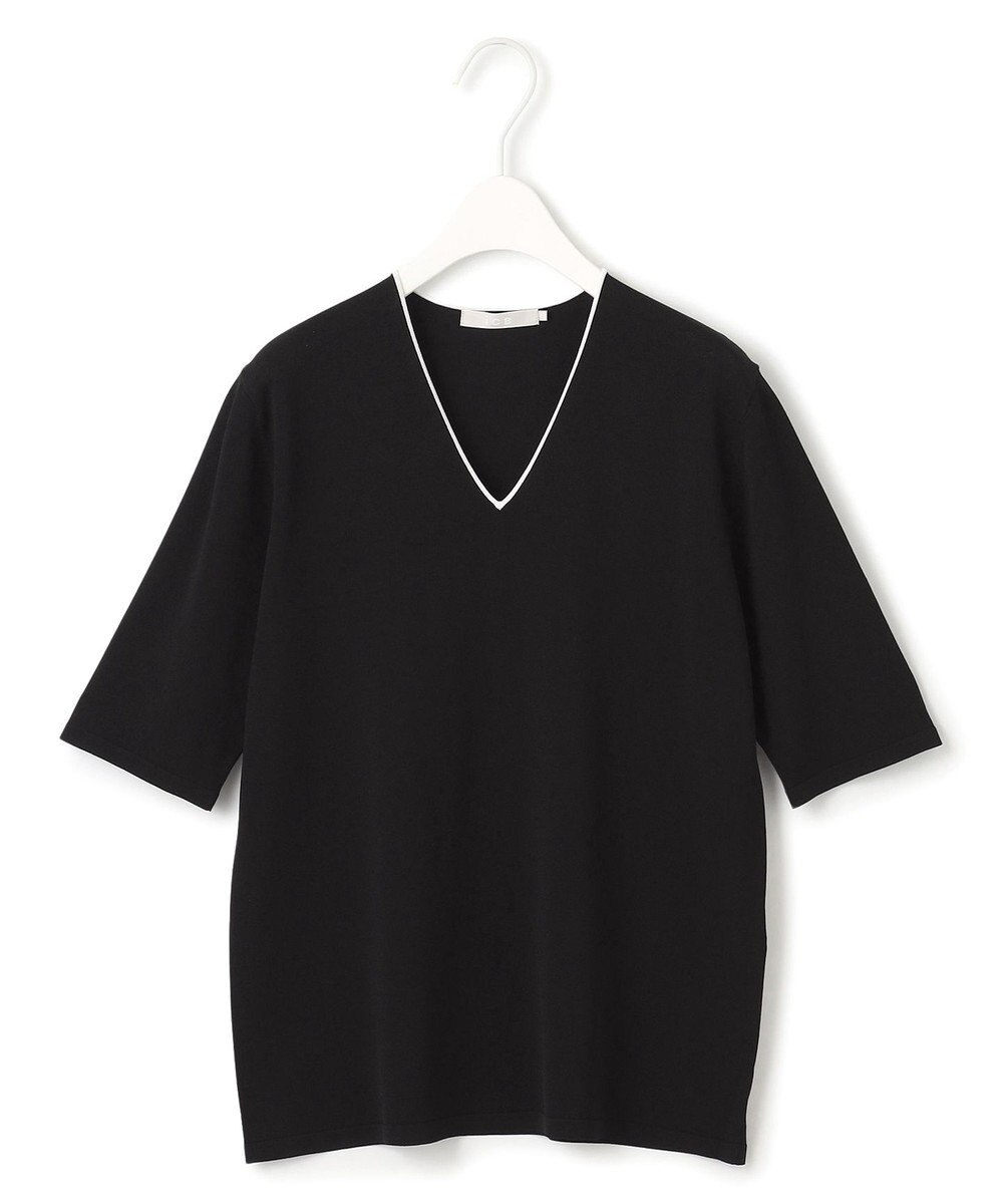 ICB 【洗える】シンセティックハイゲージ 半袖ニット 