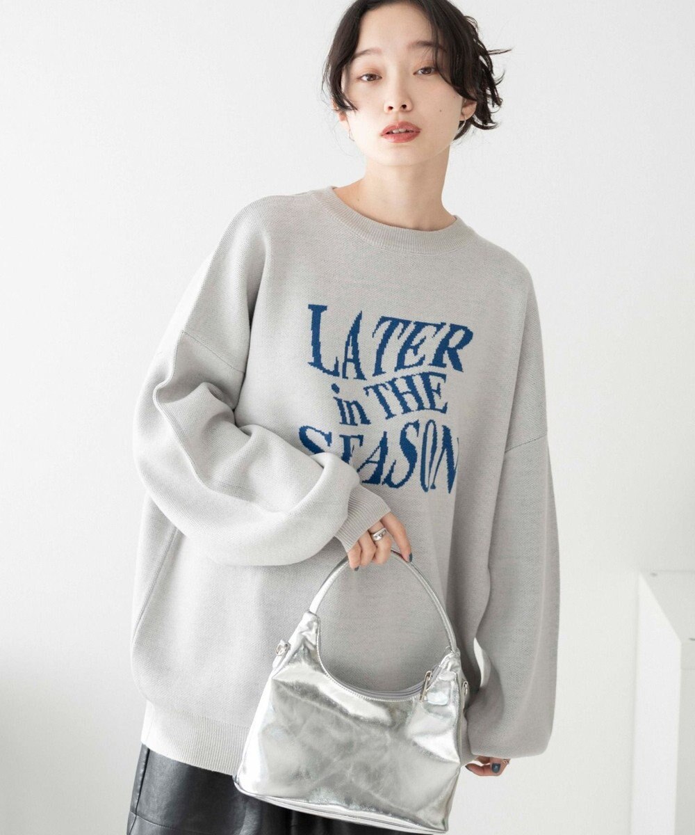 WEGO ウェーブロゴジャガードニットプルオーバー 