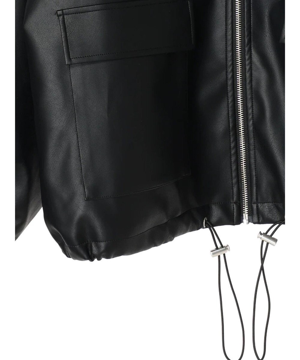 Green Parks ・ＥＬＥＮＣＡＲＥ　ＤＵＥ　合皮ステンカラーブルゾン 