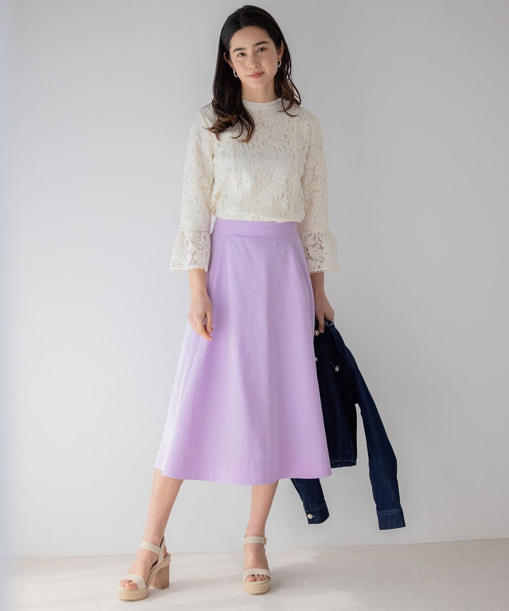 組曲 【5色展開・後ろゴム仕様】カラータフタ スカート 