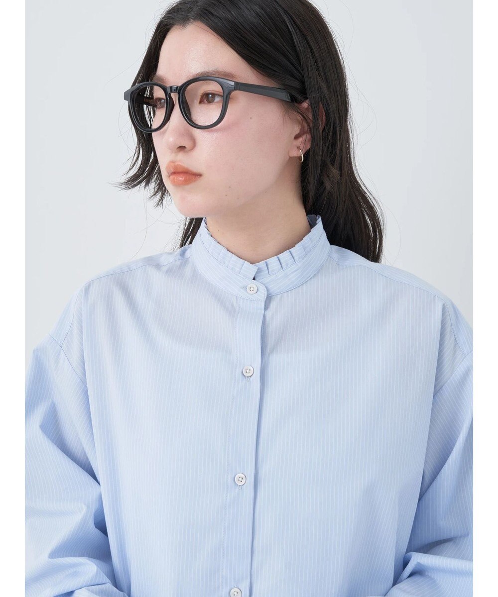 earth music&ecology Ｔ／Ｃ　スタンドフリルブラウス 