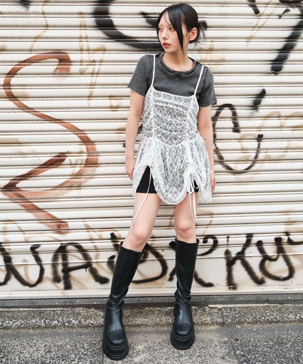 WEGO ドロストデザインキャミワンピース 