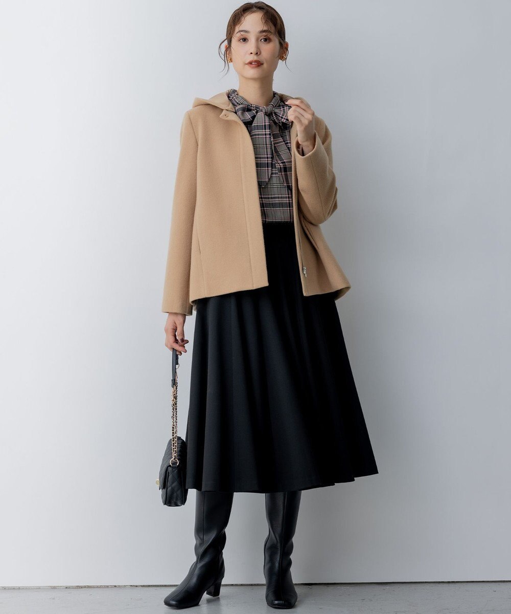 組曲 2WAYショートビーバー フーテッドコート 