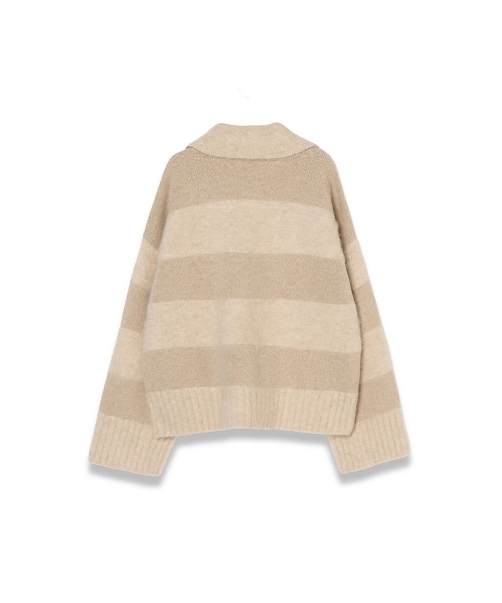 JOSEPH ブラッシュドストライプニット 