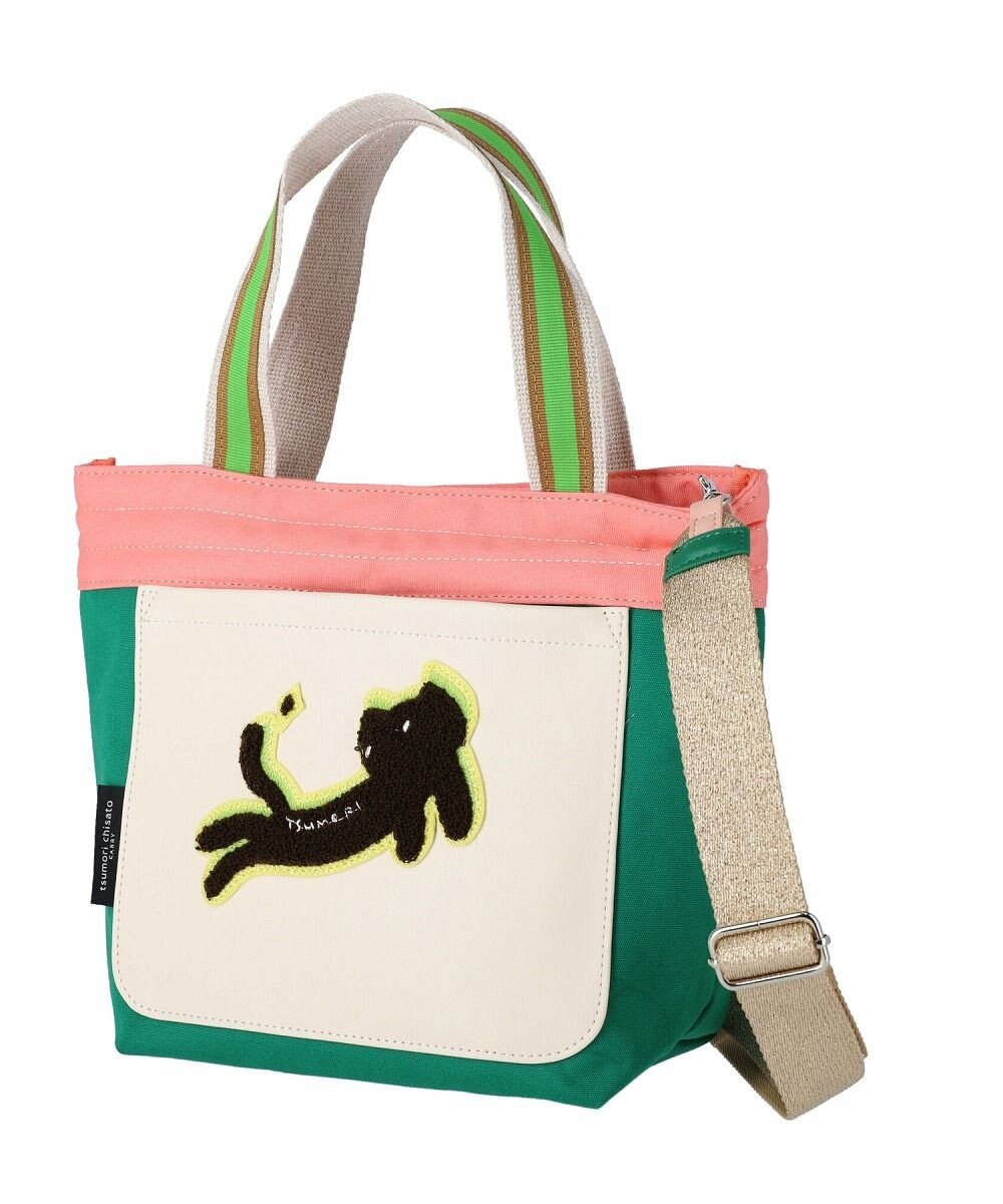 tsumori chisato CARRY キラミックスコンビ トートバッグ 2wayショルダー ネコ Sサイズ 