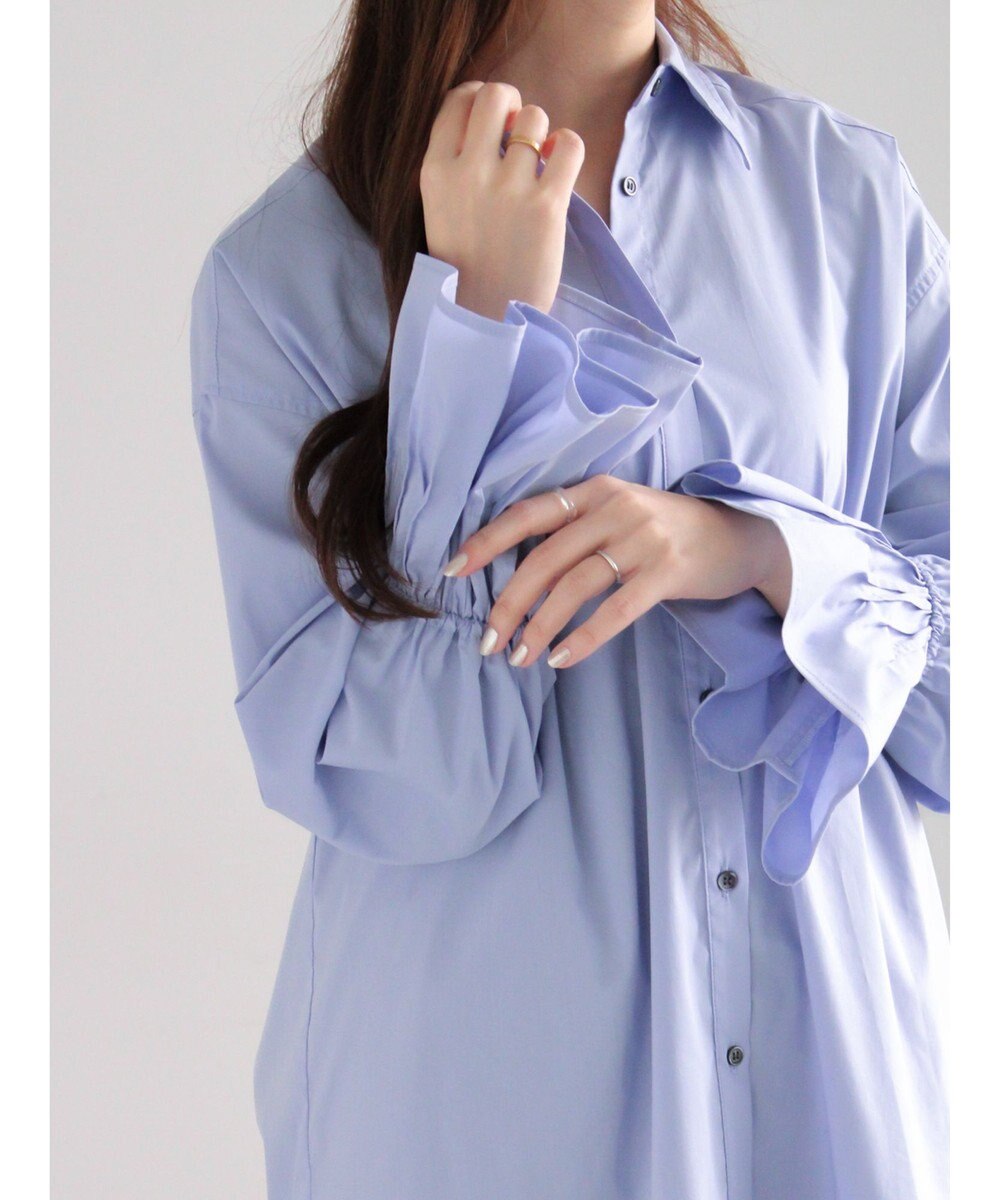 Te chichi ピンタックフレアカフスシャツ 