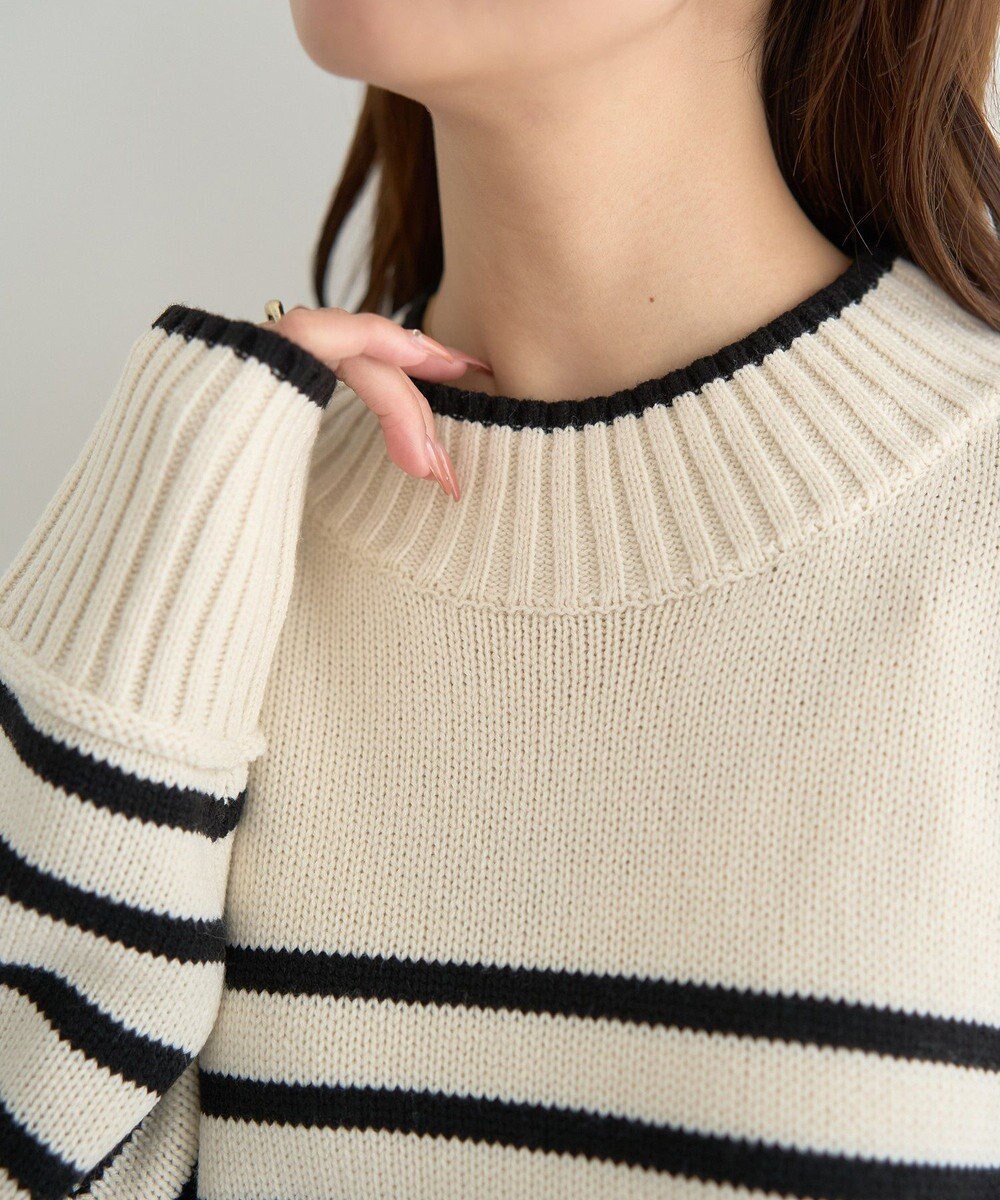 earth music&ecology 【毛玉防止 / 洗濯機洗い可】アンチピリングモックネックバックスリットニット 