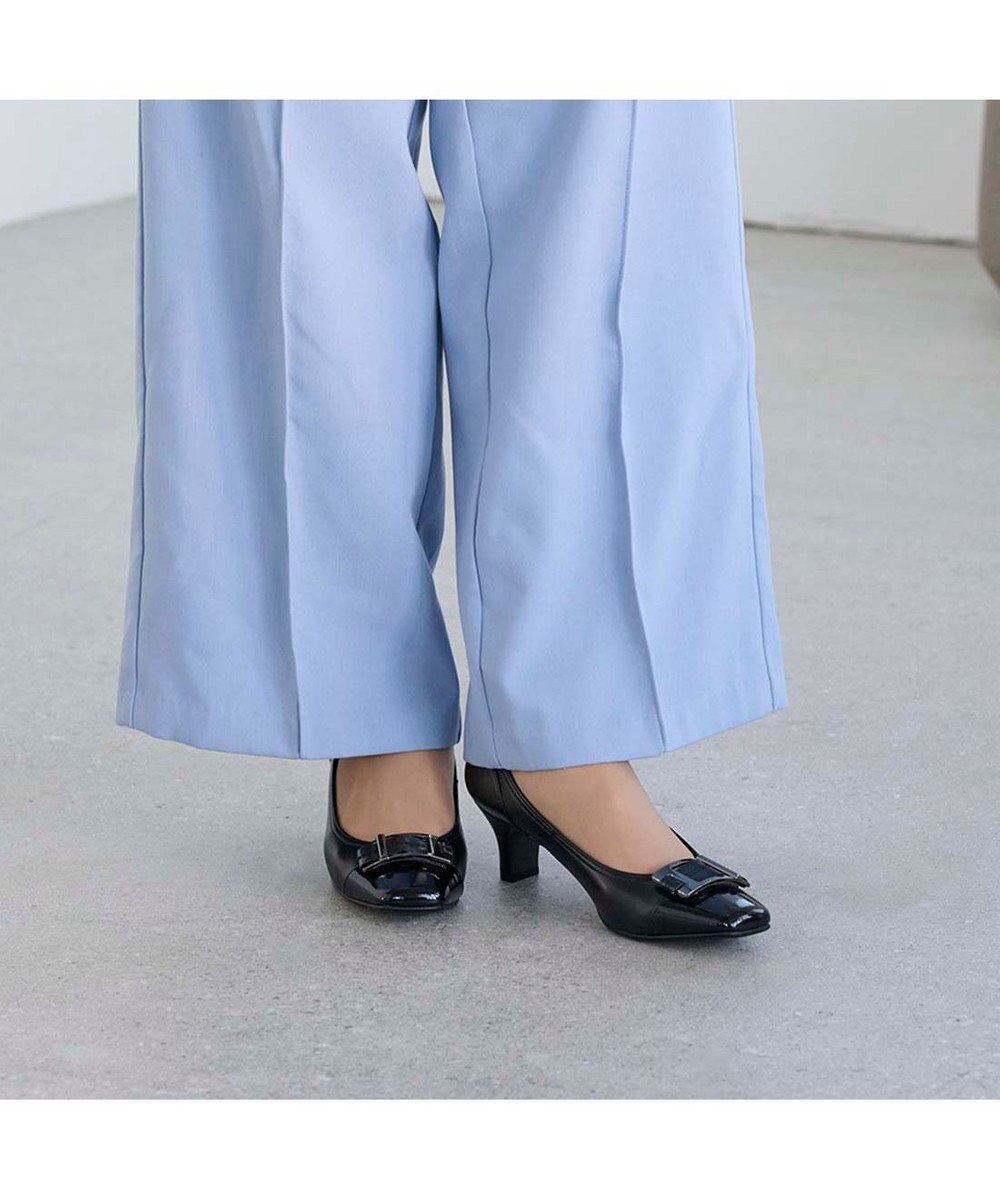 Riz raffinee <Riz raffinee>バックルモチーフコンビパンプス 